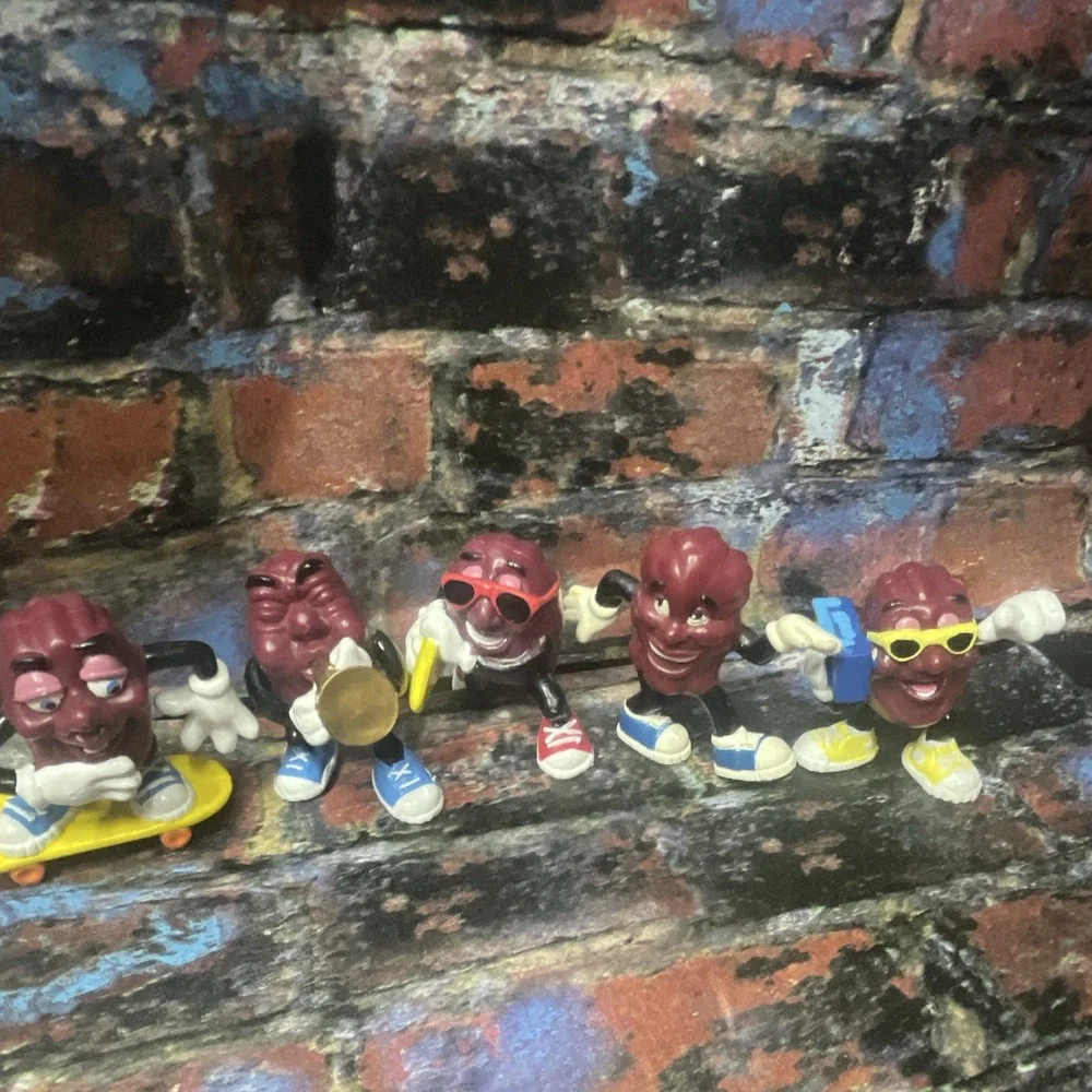 California Raisins Hardee's PVC Mini Figures Lot of 5 Vintage 1988